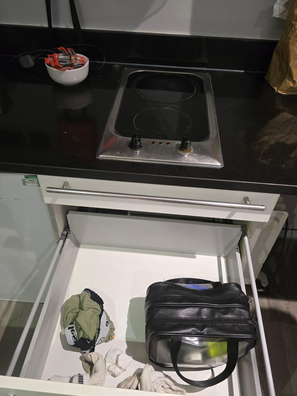 'Lost property' draw in the kitchen
