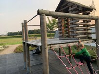 Jungle gym for the kids. Great for parents sitting on the terrace.