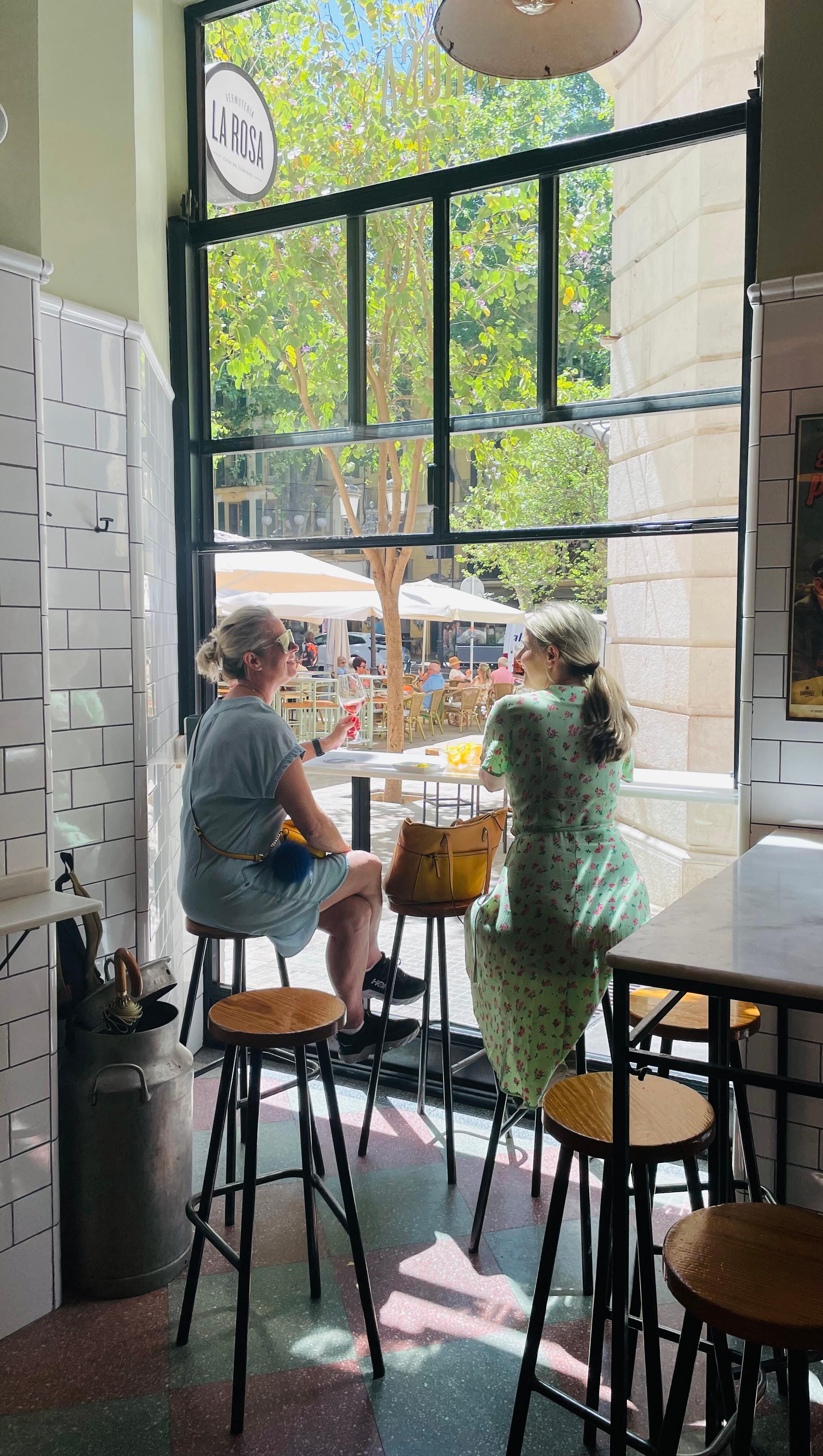 Enjoying a vermut at La Rosa