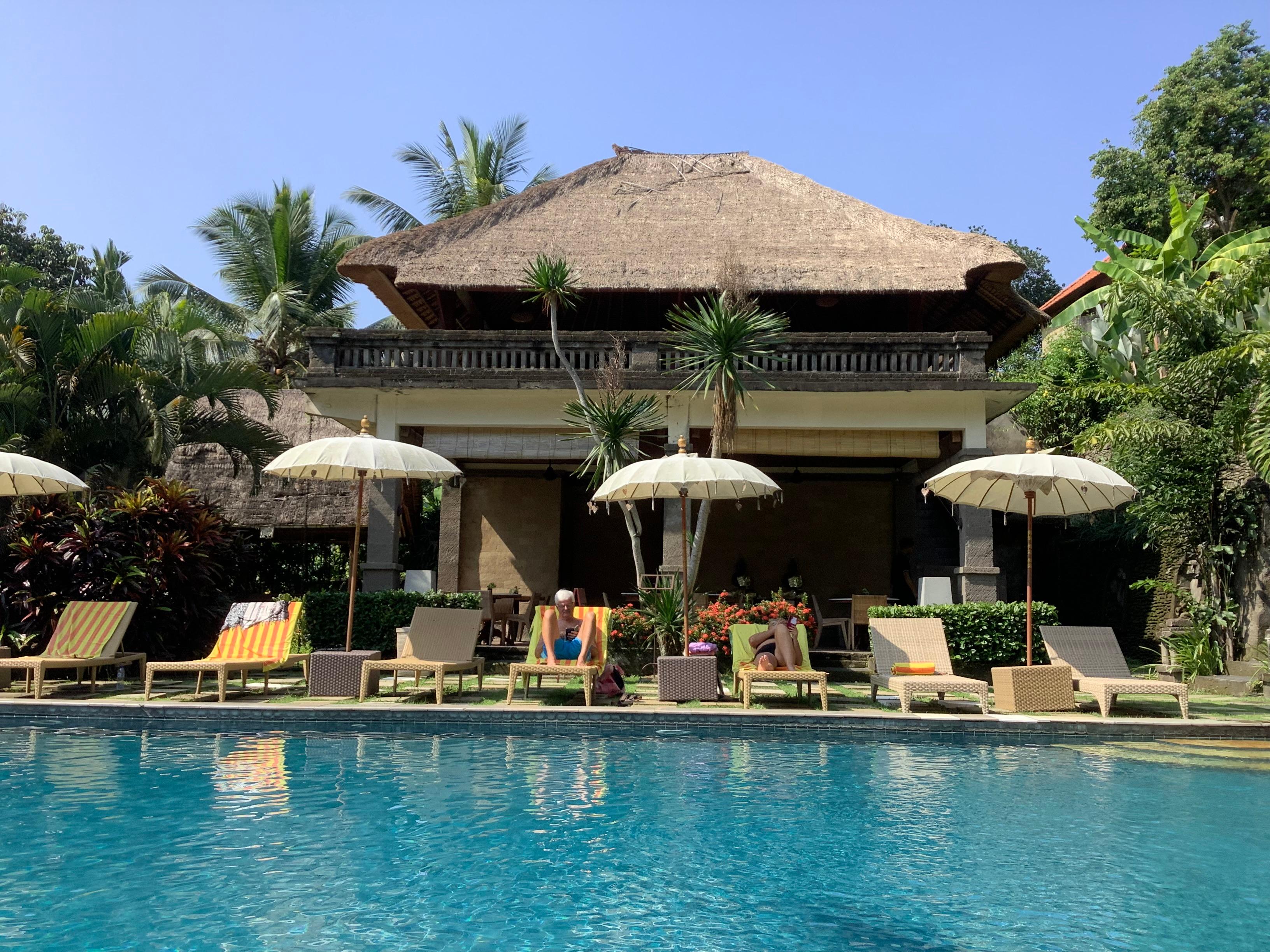 Breakfast area over looking the pool