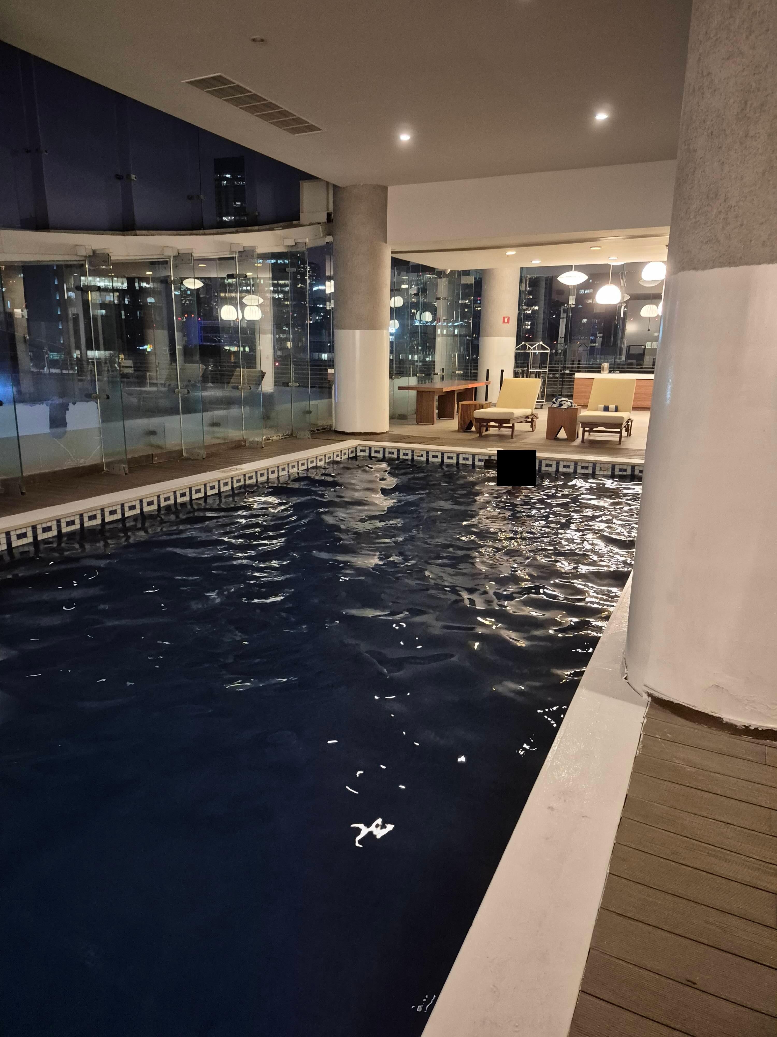 Nice pool. Clean, could be warmer, but not bad.