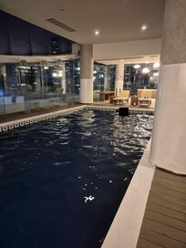 Nice pool. Clean, could be warmer, but not bad.