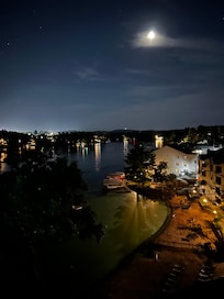 The view from the deck at night