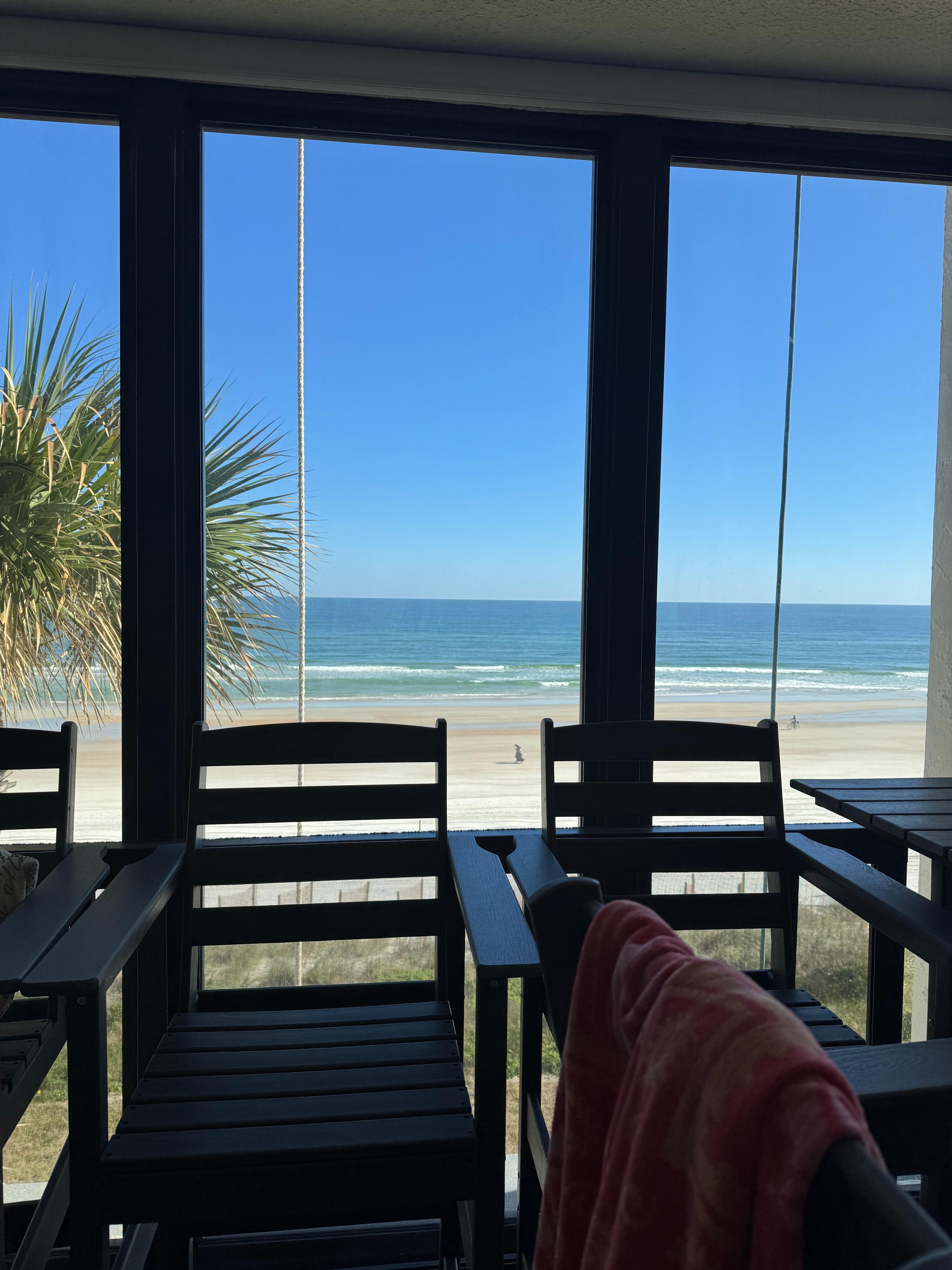Heavy patio furniture in the living room