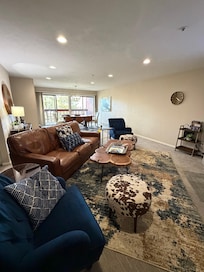 Living room and dining room