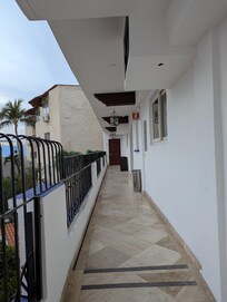 Walkway to room