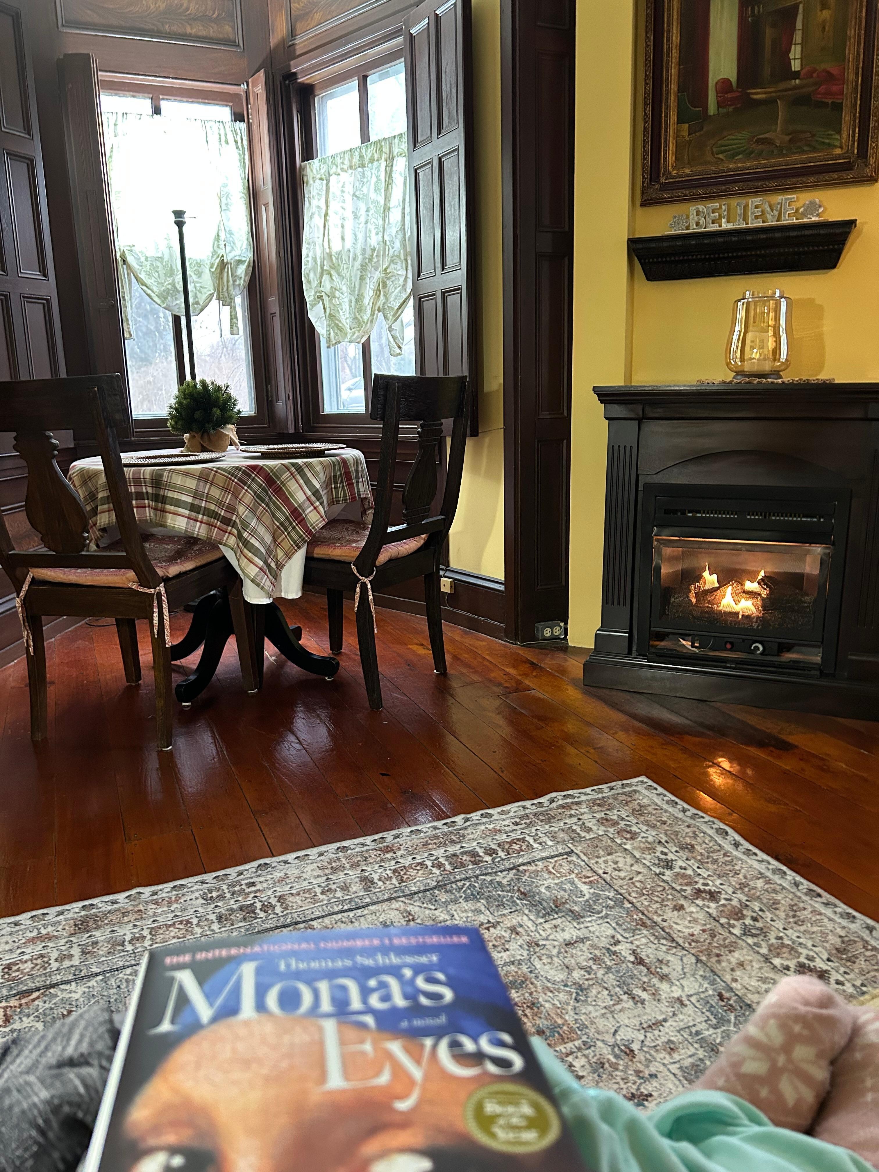 A toasty reading room! 