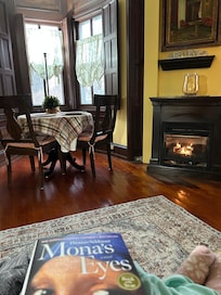 A toasty reading room!