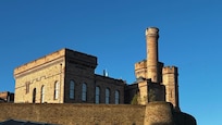 Inverness Castle under construction.