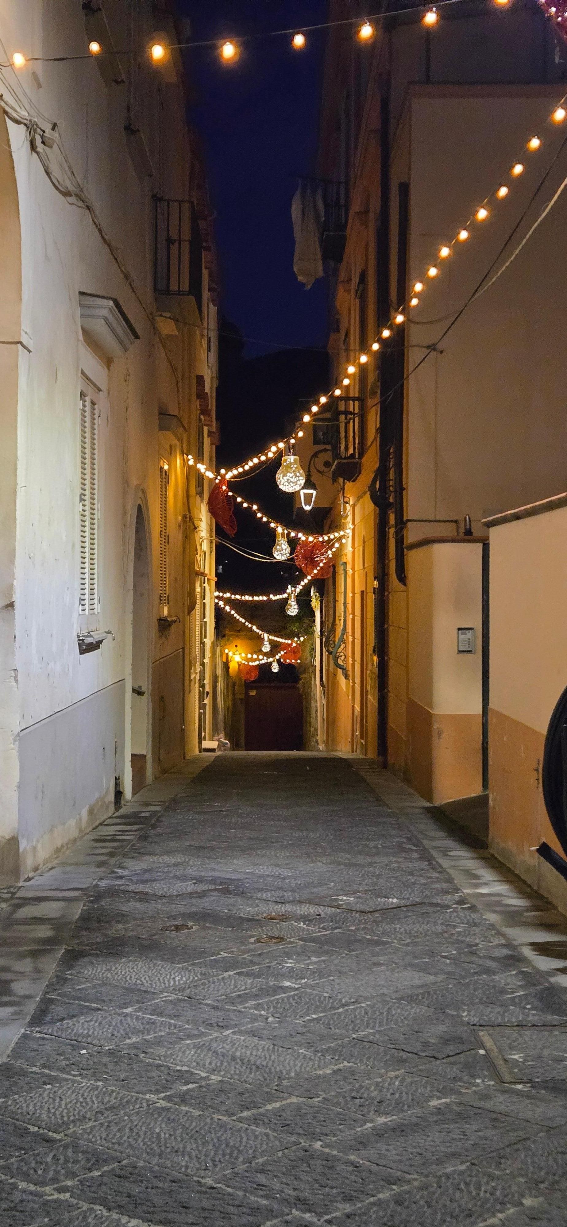 Lighting on our way to the Castle