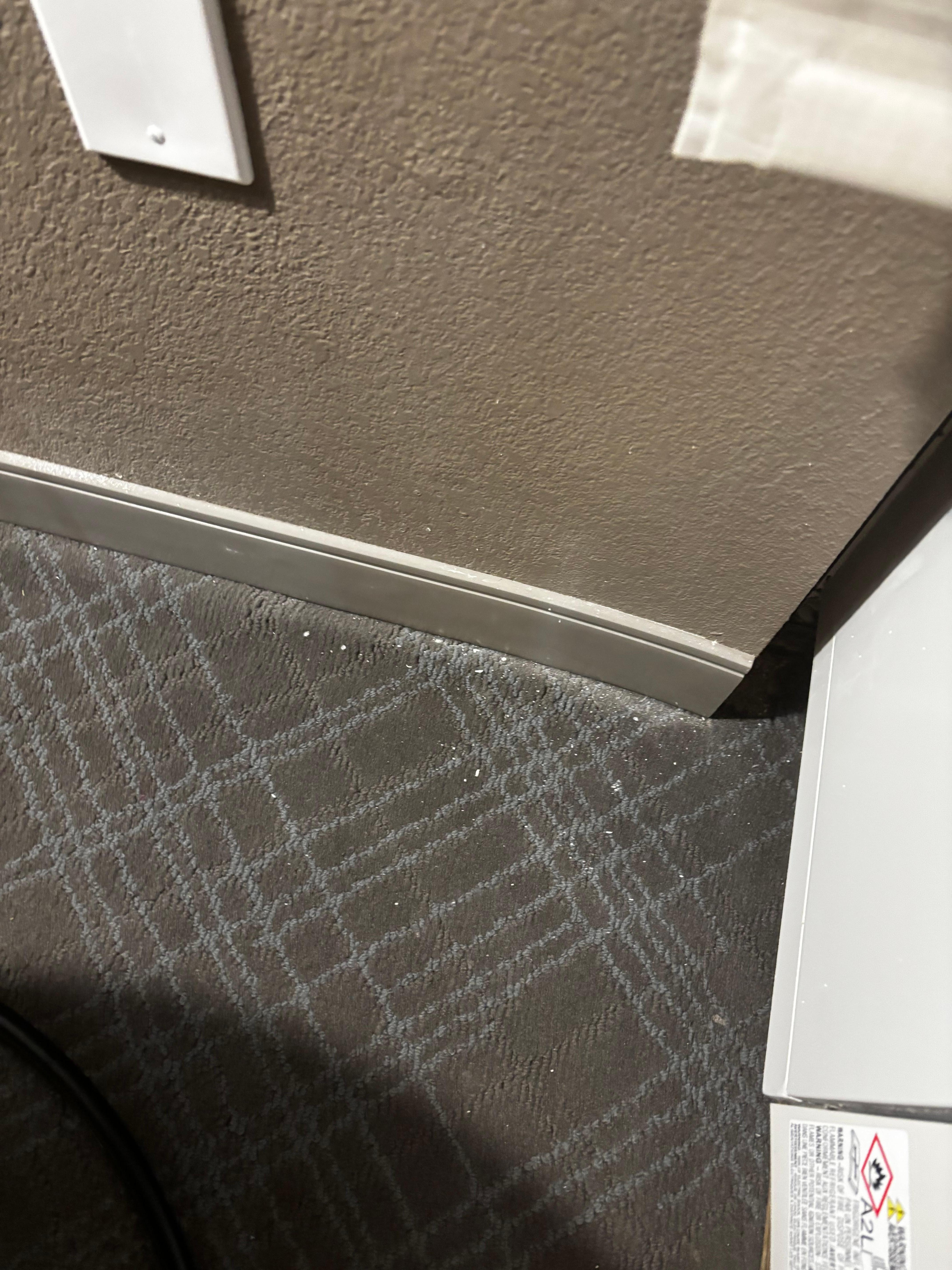 Dirty carpet and sofa
Tables were stained 