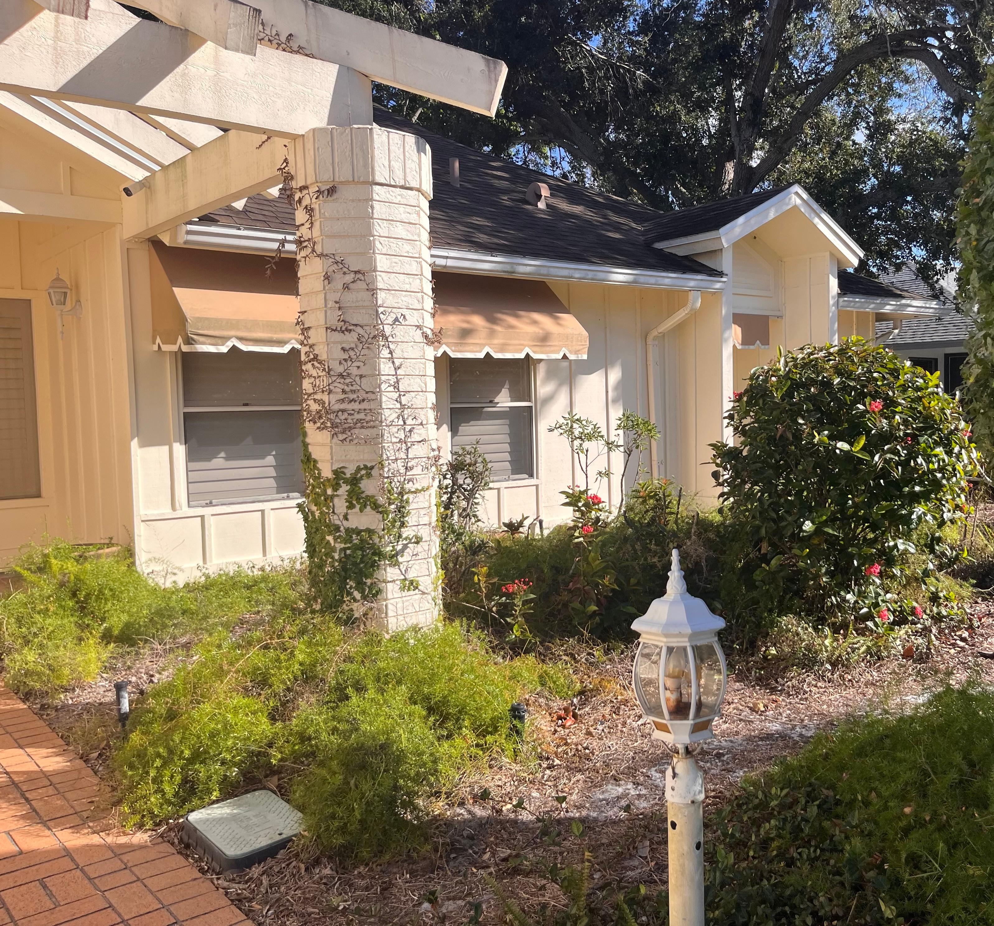 Front and back yard were overgrown and not well kept