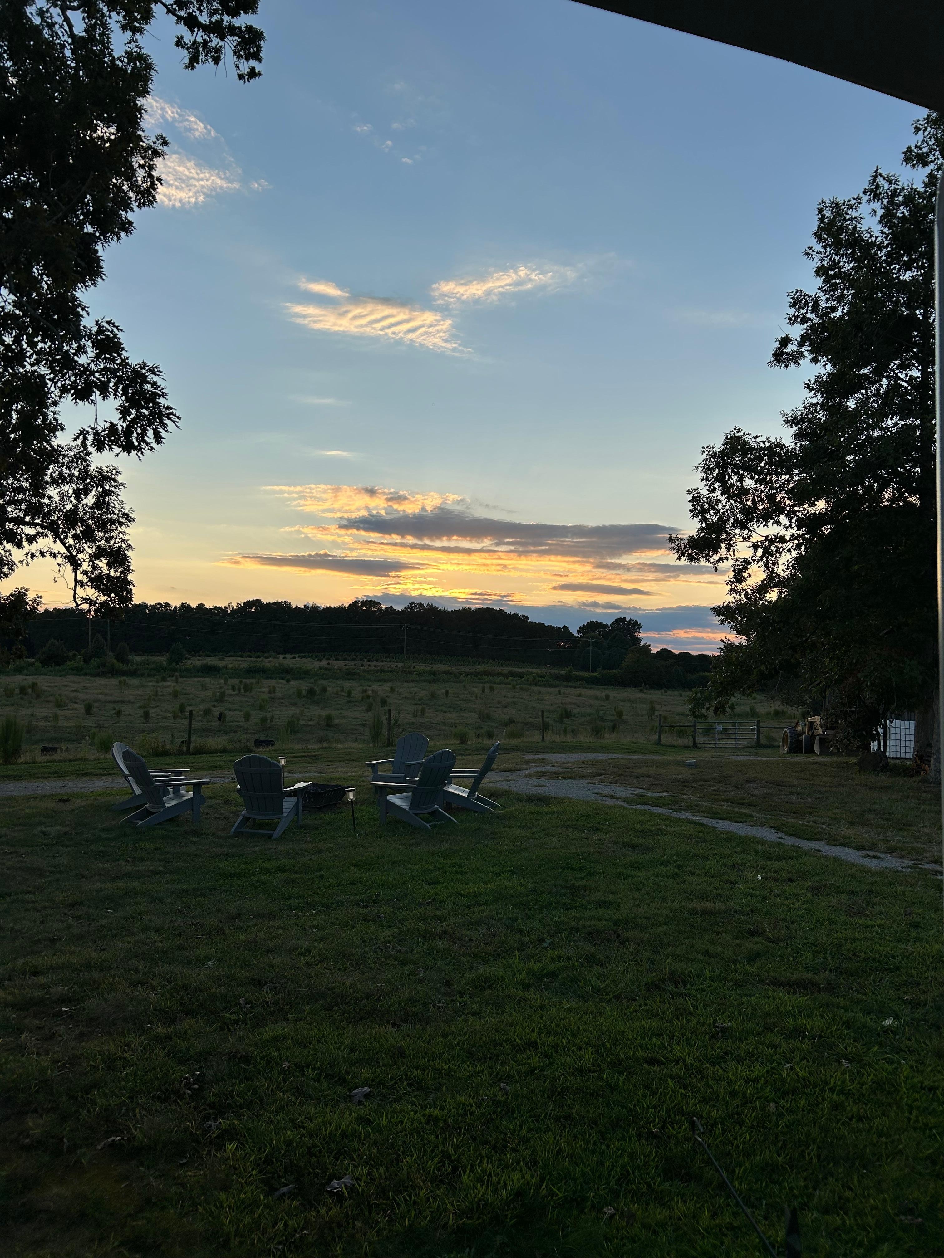 One of the sunsets we enjoyed from the porch rockers