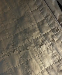 Ripped comforter