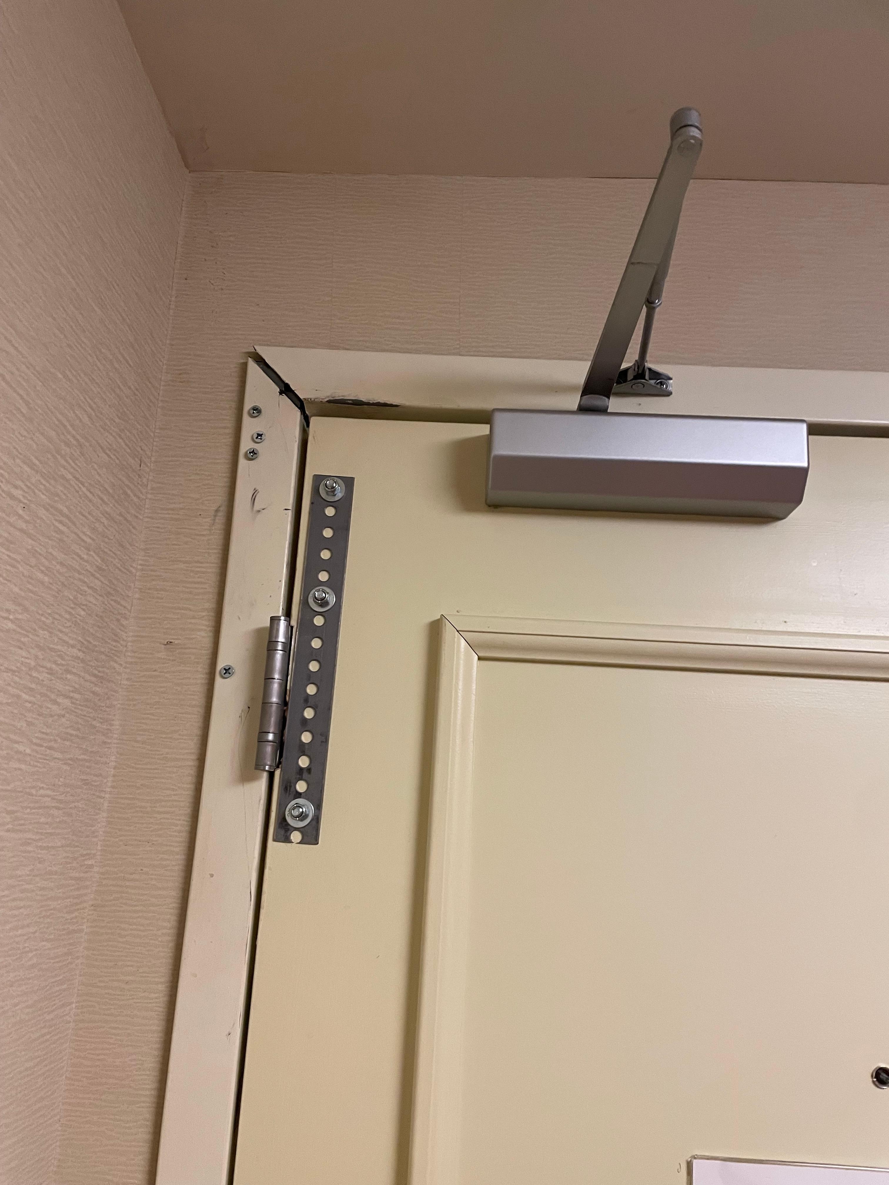 Just a depiction of wear and tear. Instead of replacement door, this was the solution 😂