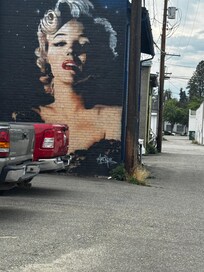 Just as it shows. Local resident has great talent and you will see his work everywhere.