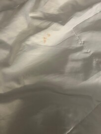 Stains all over bedding , ask for a new one to be sent up never received it .