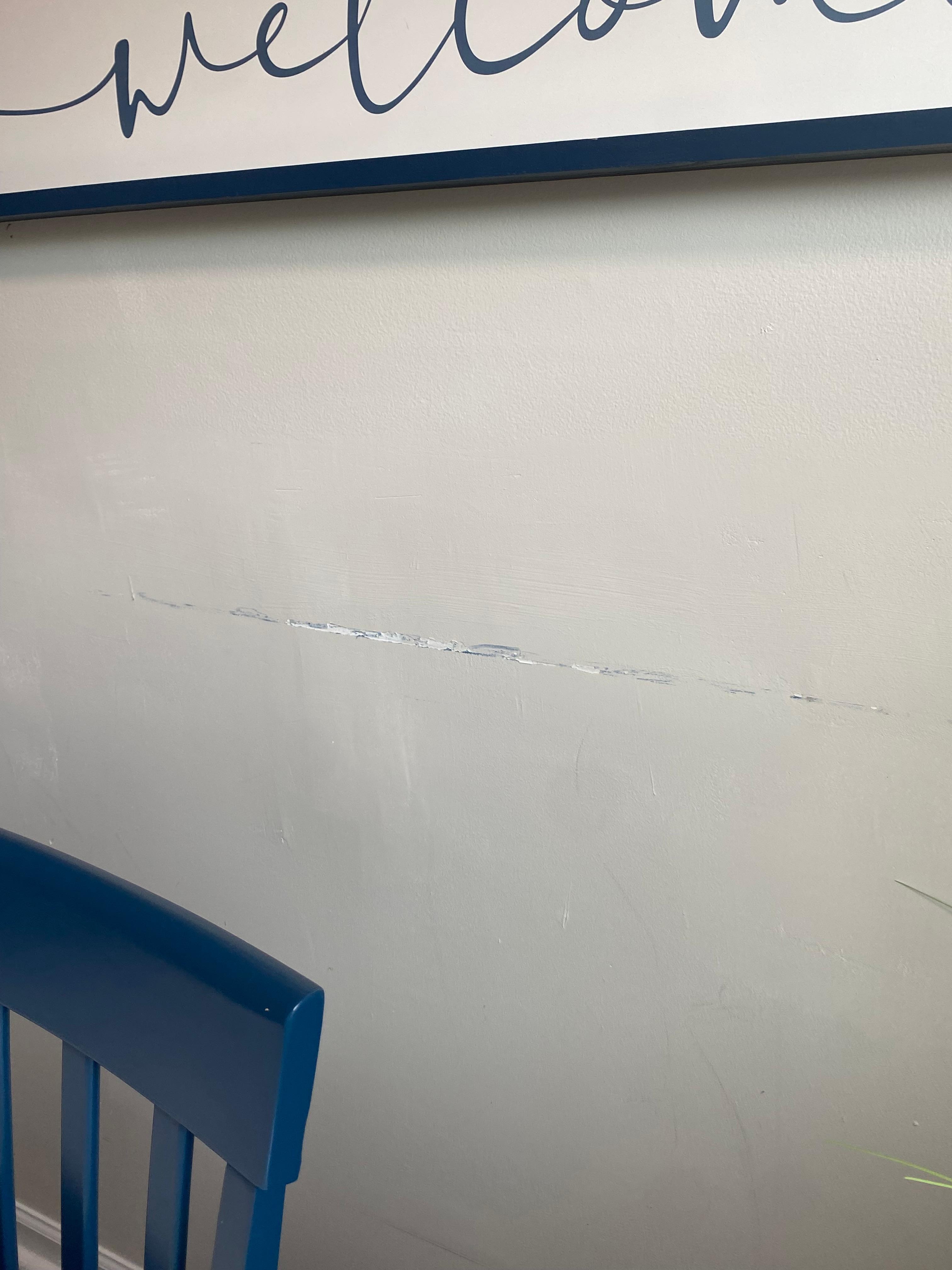 Wall scraped up