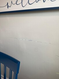 Wall scraped up