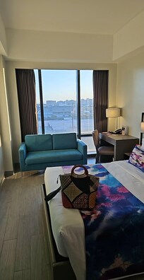 Asked for an upgrade or different room. Was kindly accommodated to an outside facing room. Staff at hotel were all great.