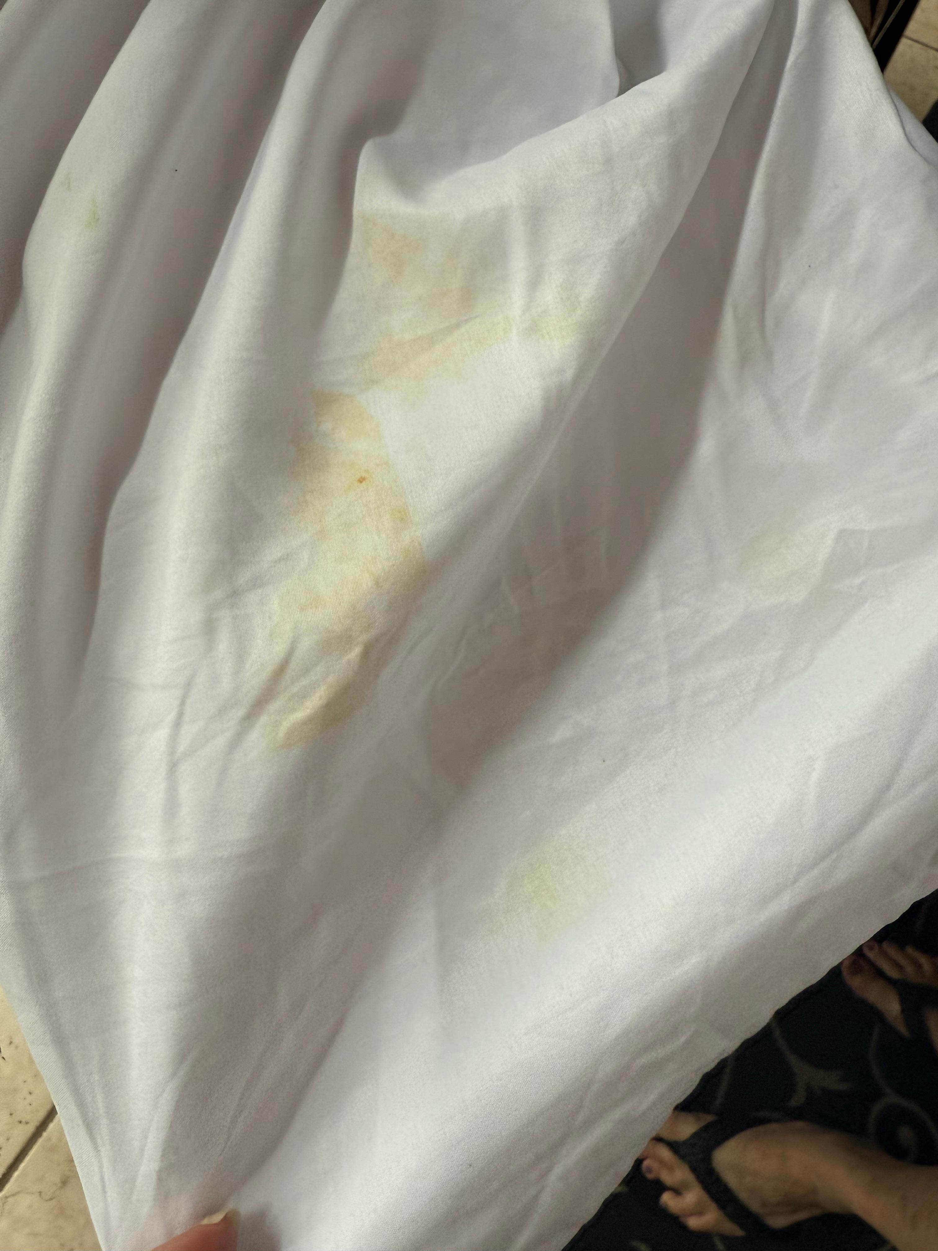 Sheets soiled!!