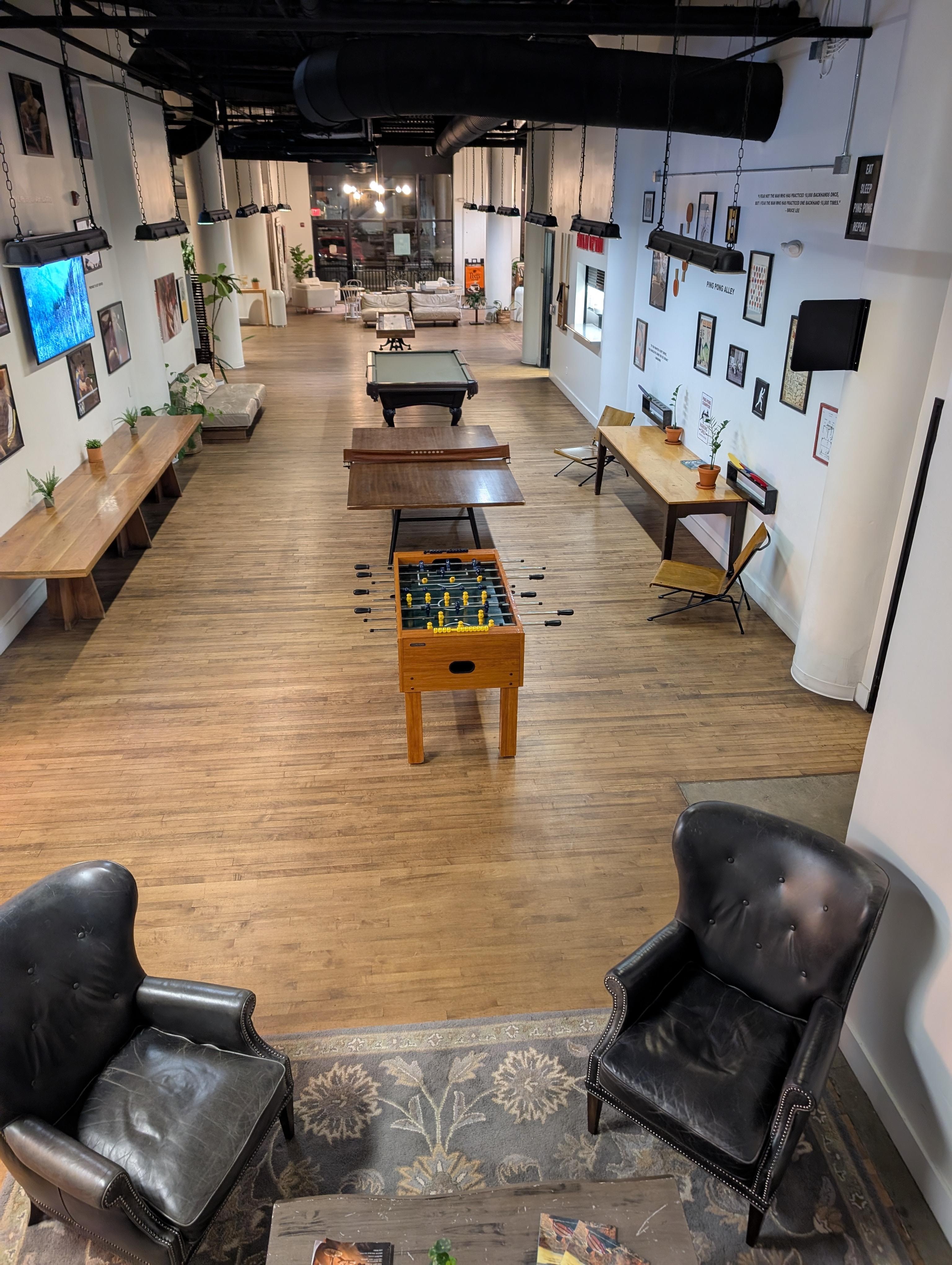 Lobby view from stairs