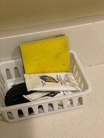 Sponge was left for dishes dirty