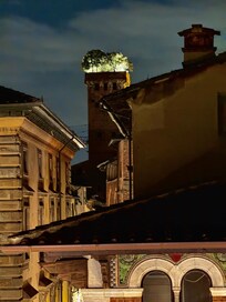 Night view of the Guinigi Tower from the apartment.