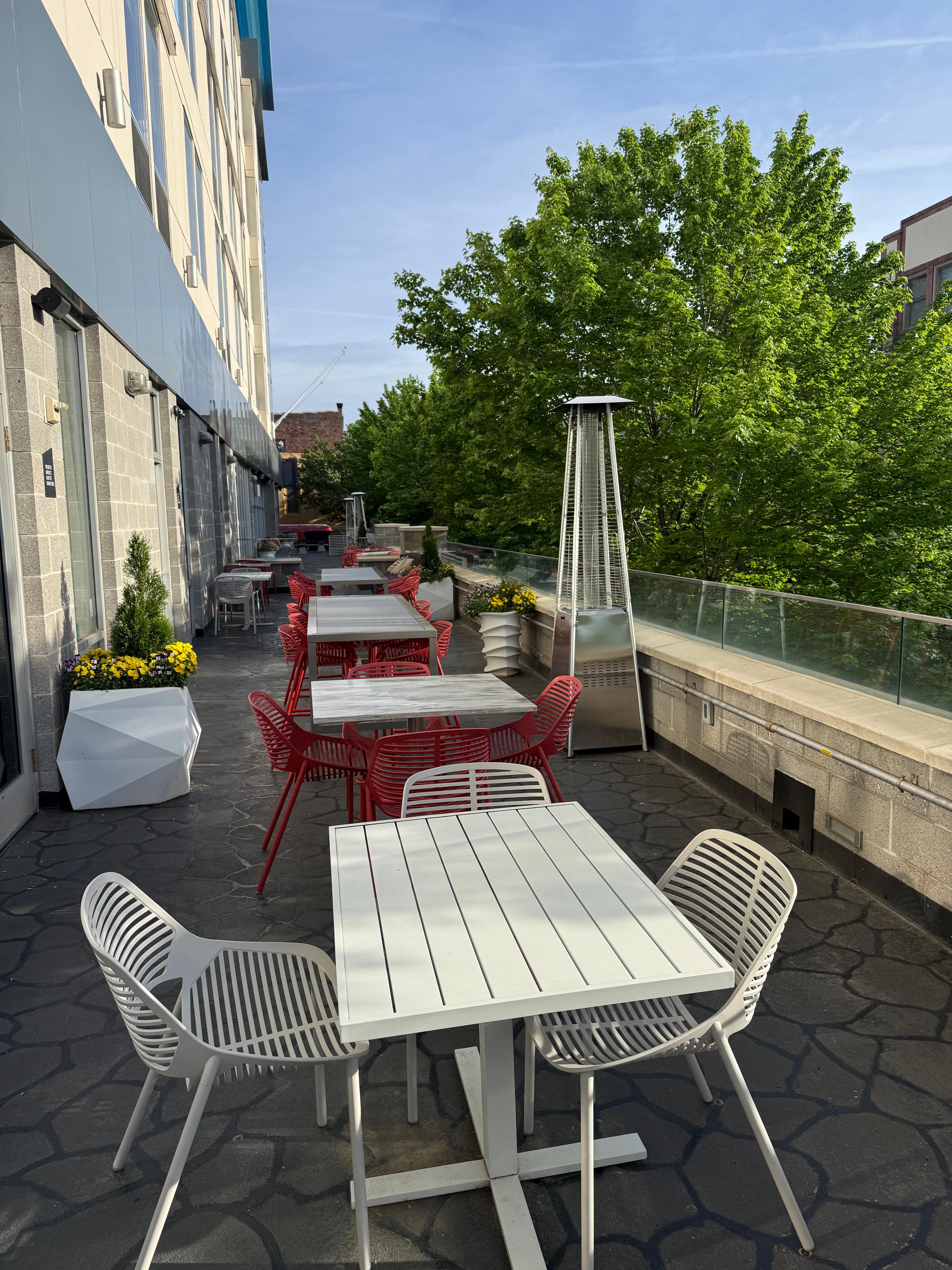 Outdoor breakfast  deck