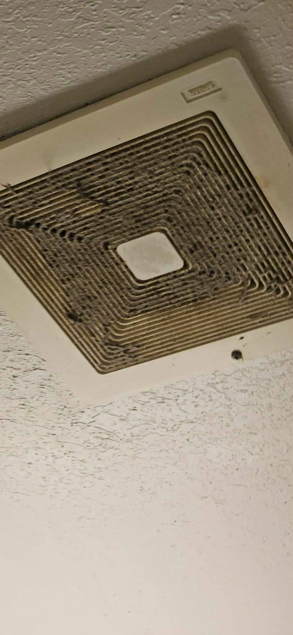Dirty ceiling fan vent