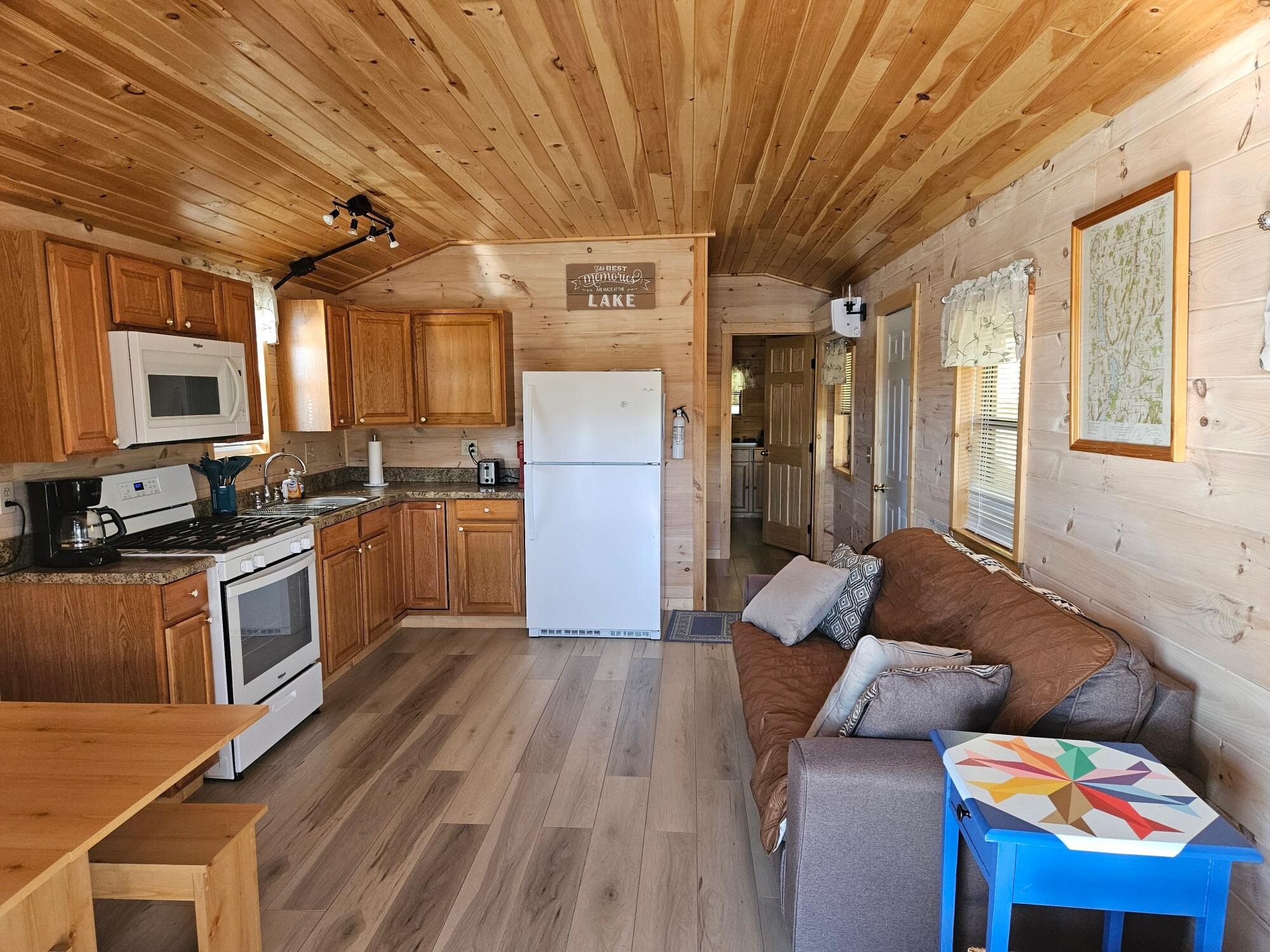Main living area and kitchen.  It's not large, but very comfortable