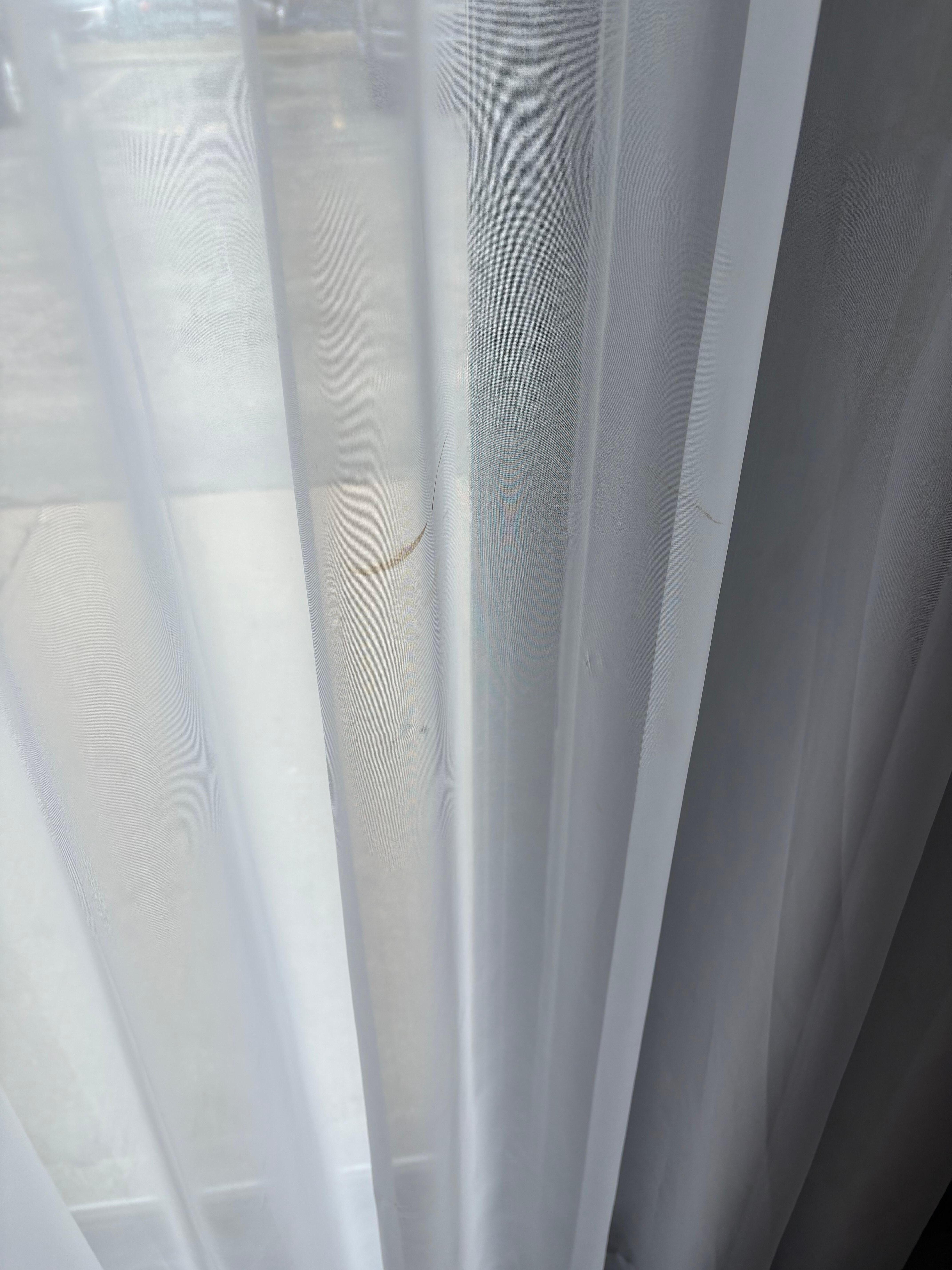 The curtains had what appeared to be coffee stains all over tjem