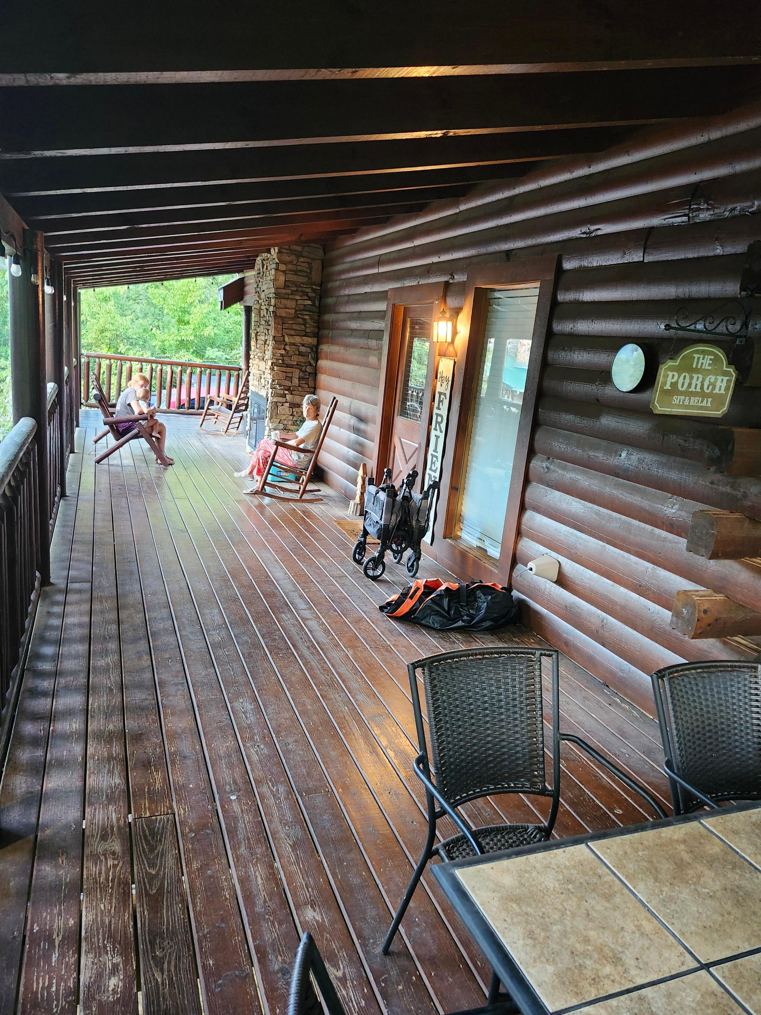 One of 3 sides to the wrap around porch