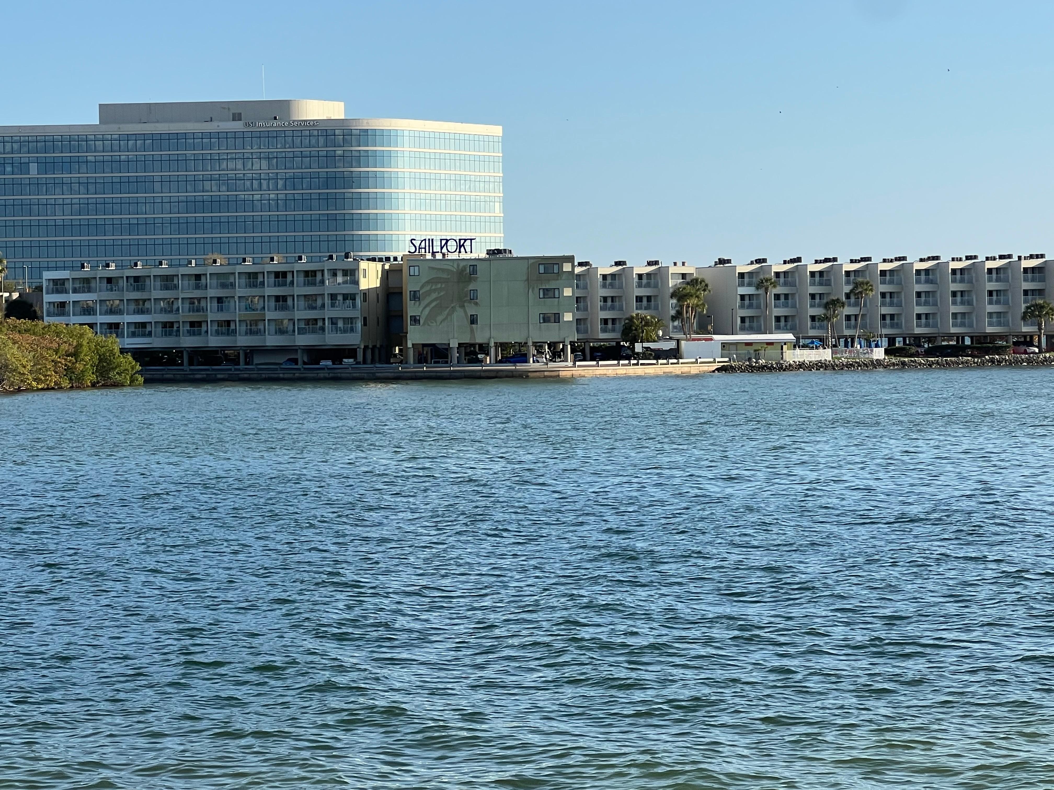 View of property from Whiskey Joe’s  Restaurant- a 5 minute drive from the unit. 
