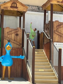 This is the extent of the kids area.