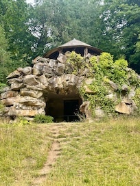 In the grounds of Chatsworth gardens