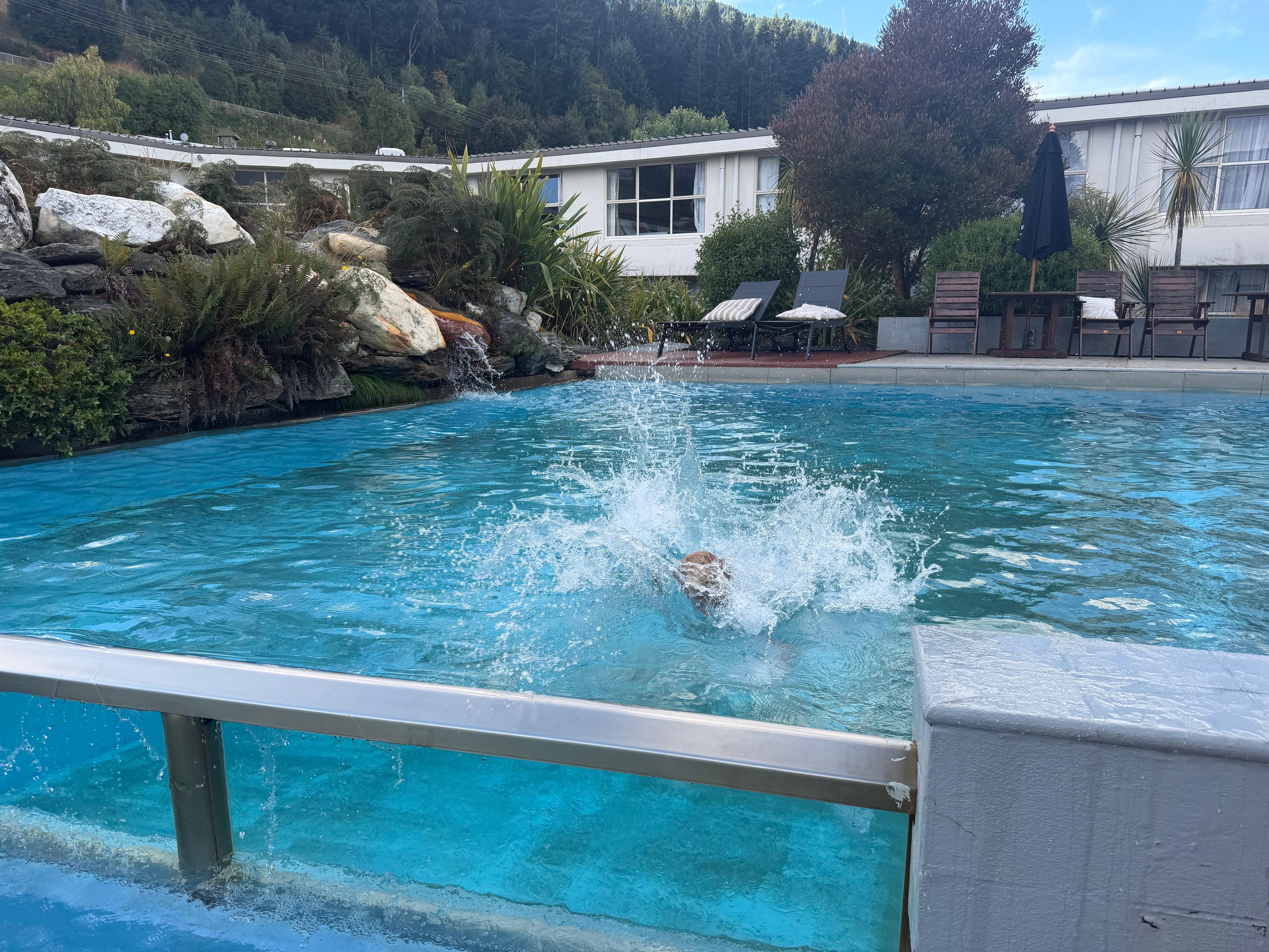 Pool was a bit dirty and falling apart but the kids loved it