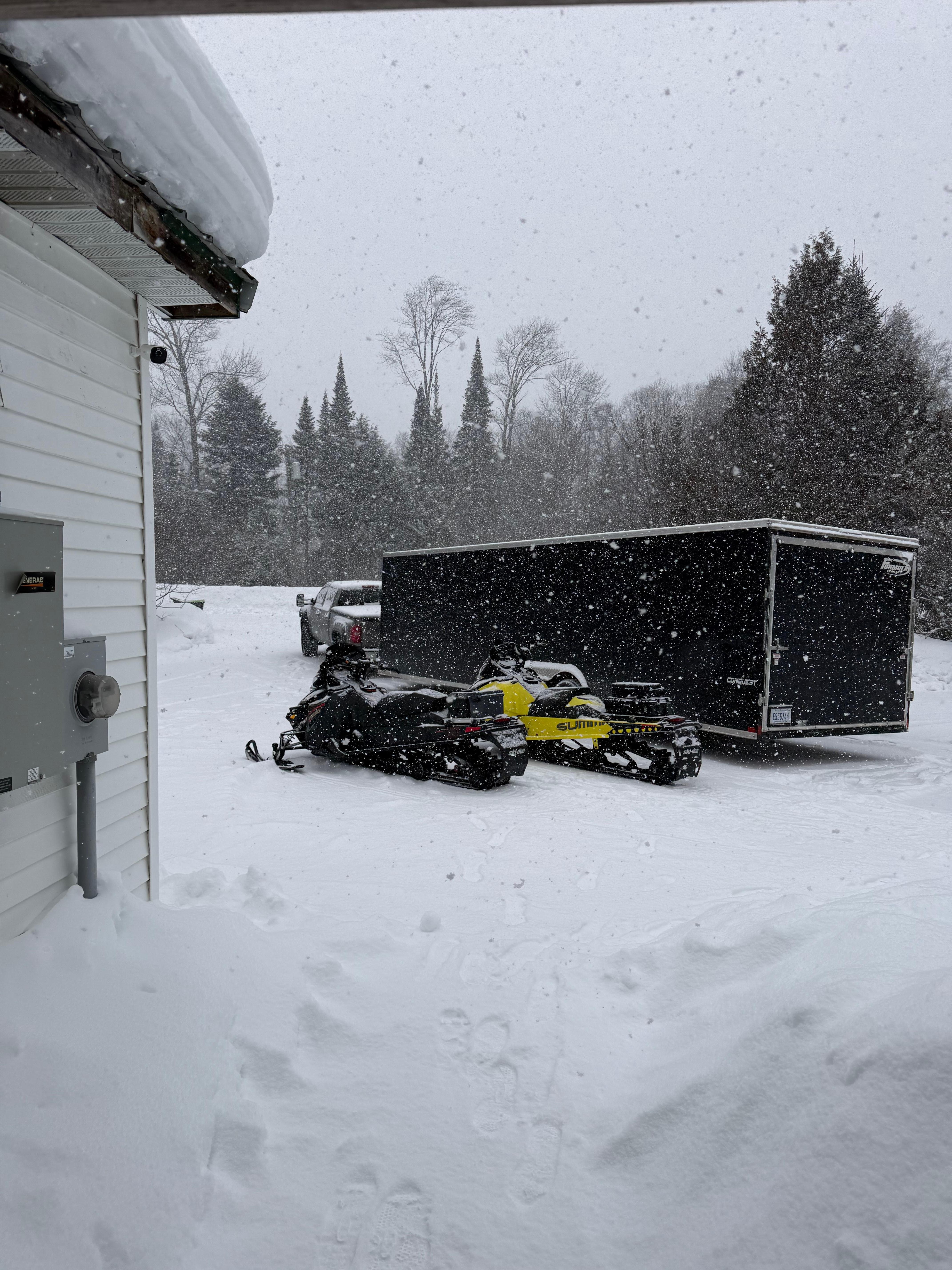 View from the front door into the driveway showing plenty of room for parking.