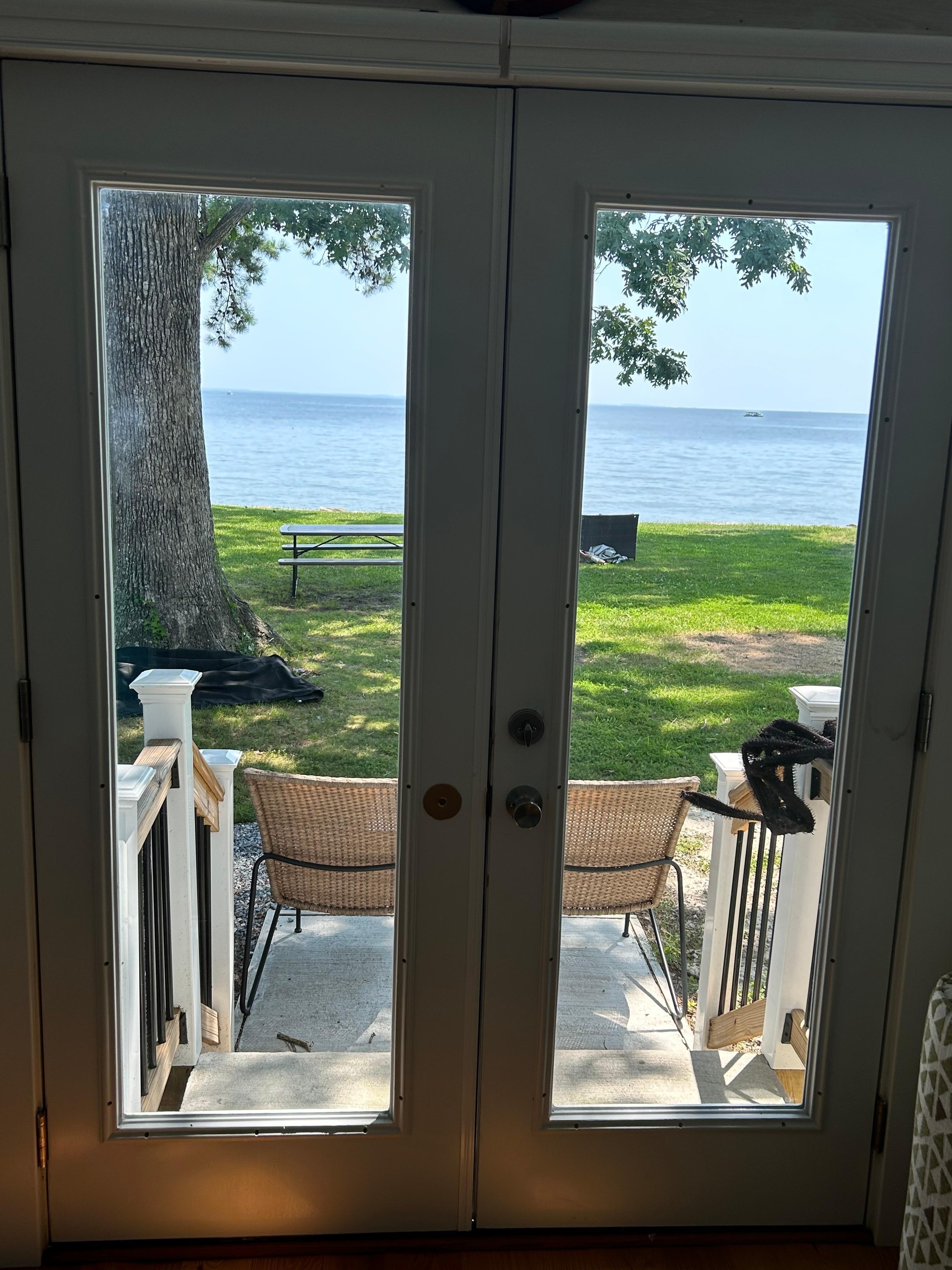 Blick aus der hinteren Tür 