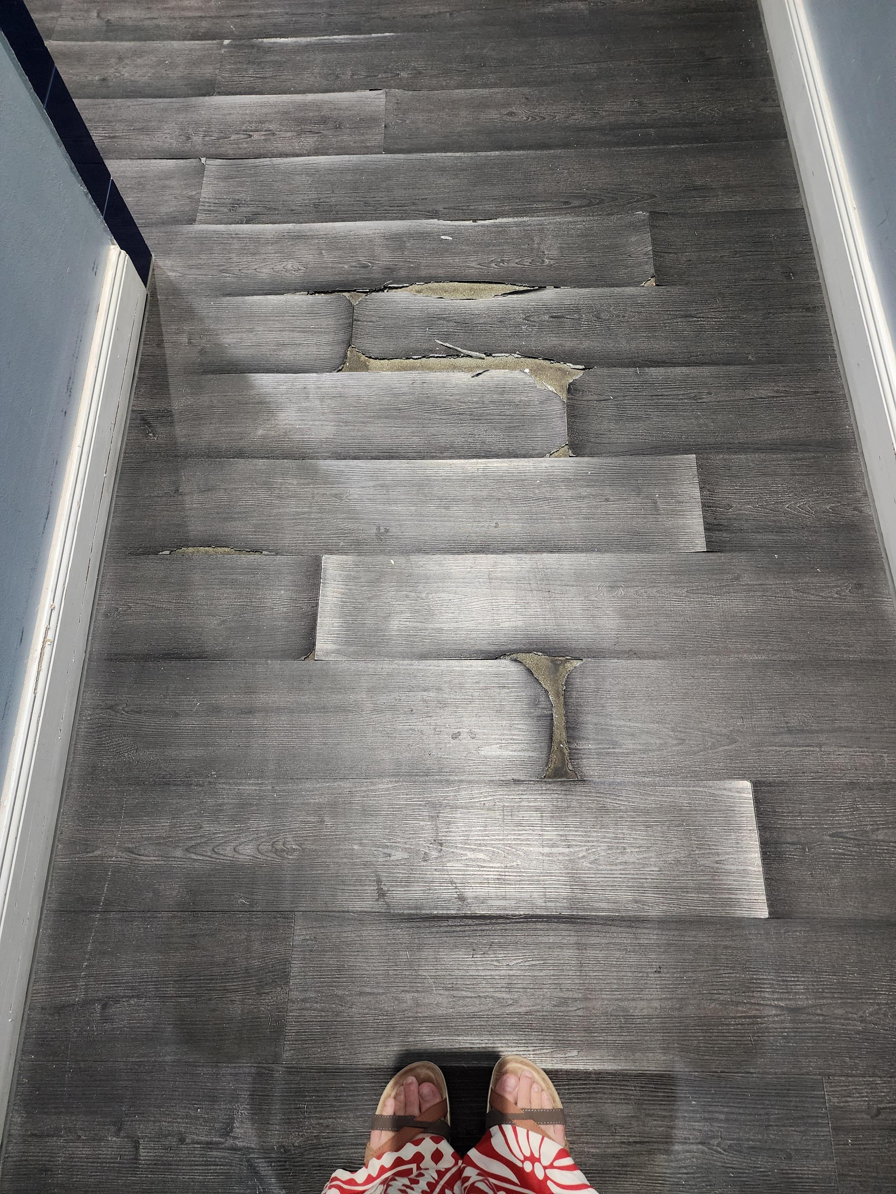 Warped and peeling floors