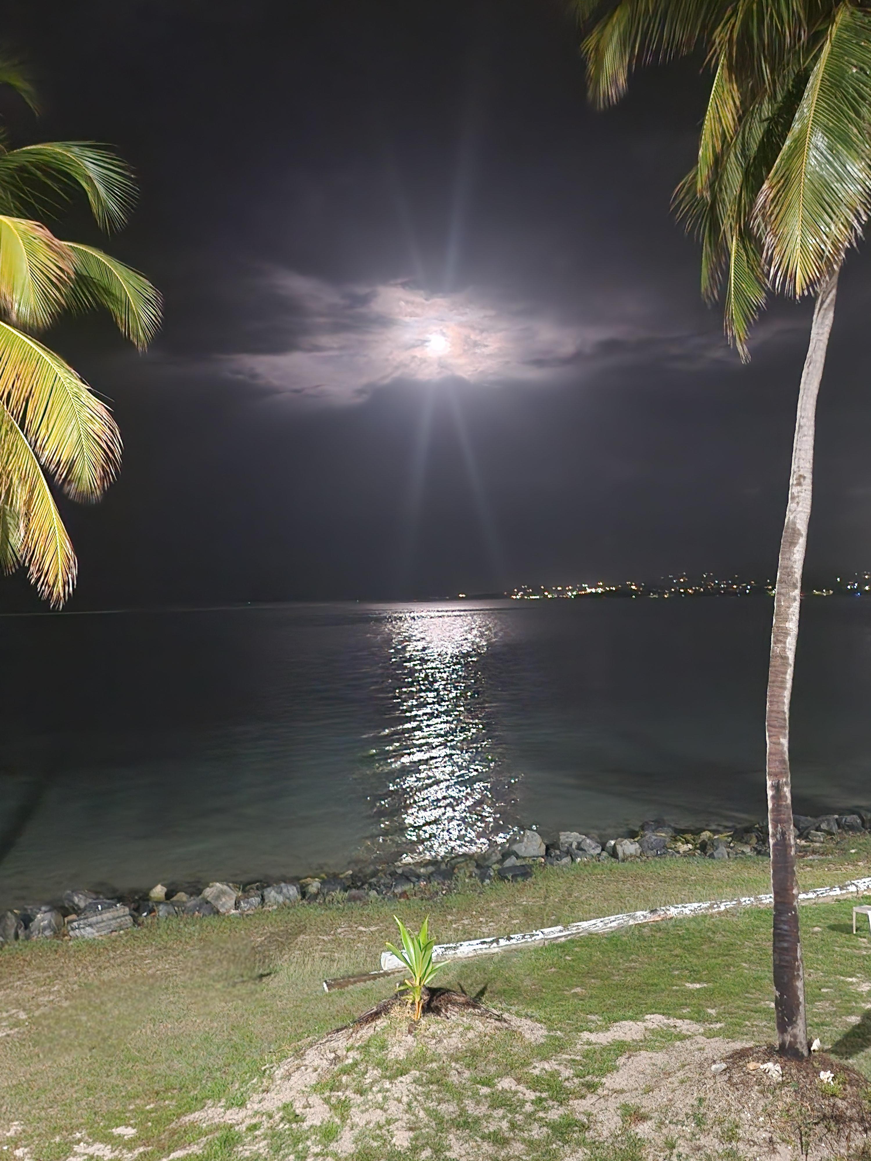 Balcony view at night