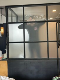 Bathroom was fun but this is the shower and itâs see thru, if privacy is a concern