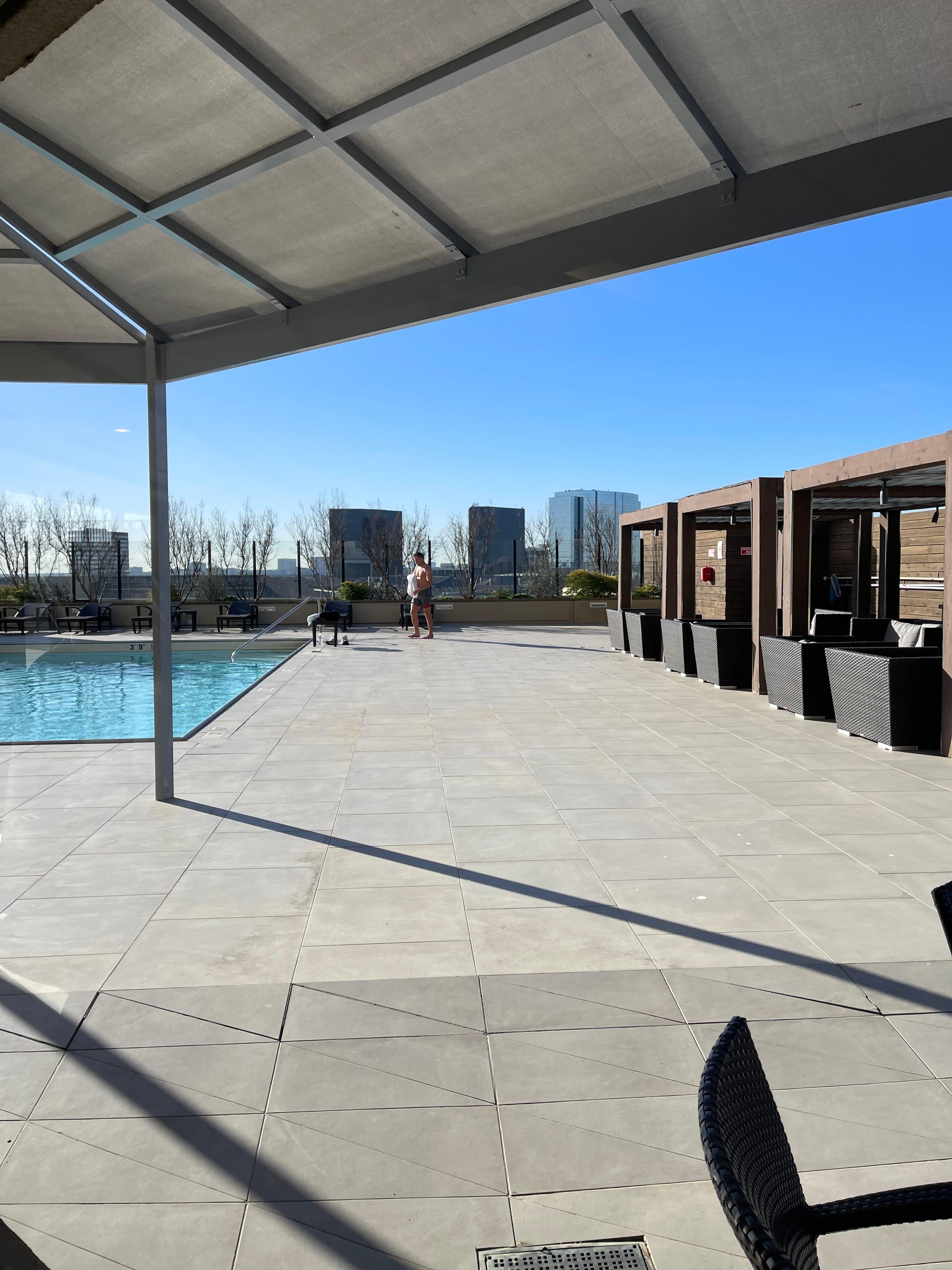 Beautiful rooftop pool.