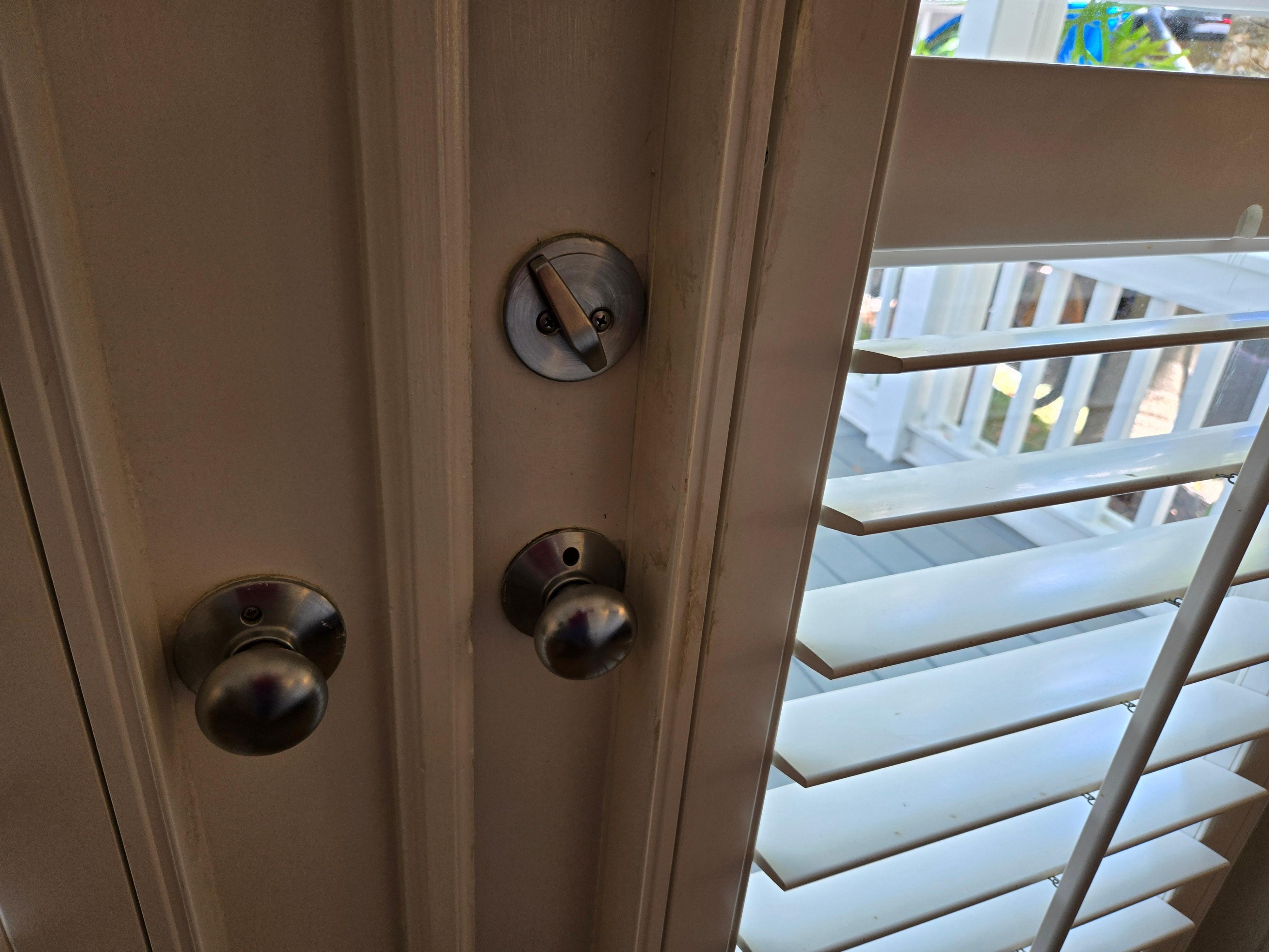 Doors did not work for the patio. Attempting to turn the knob can cause hand injuries.