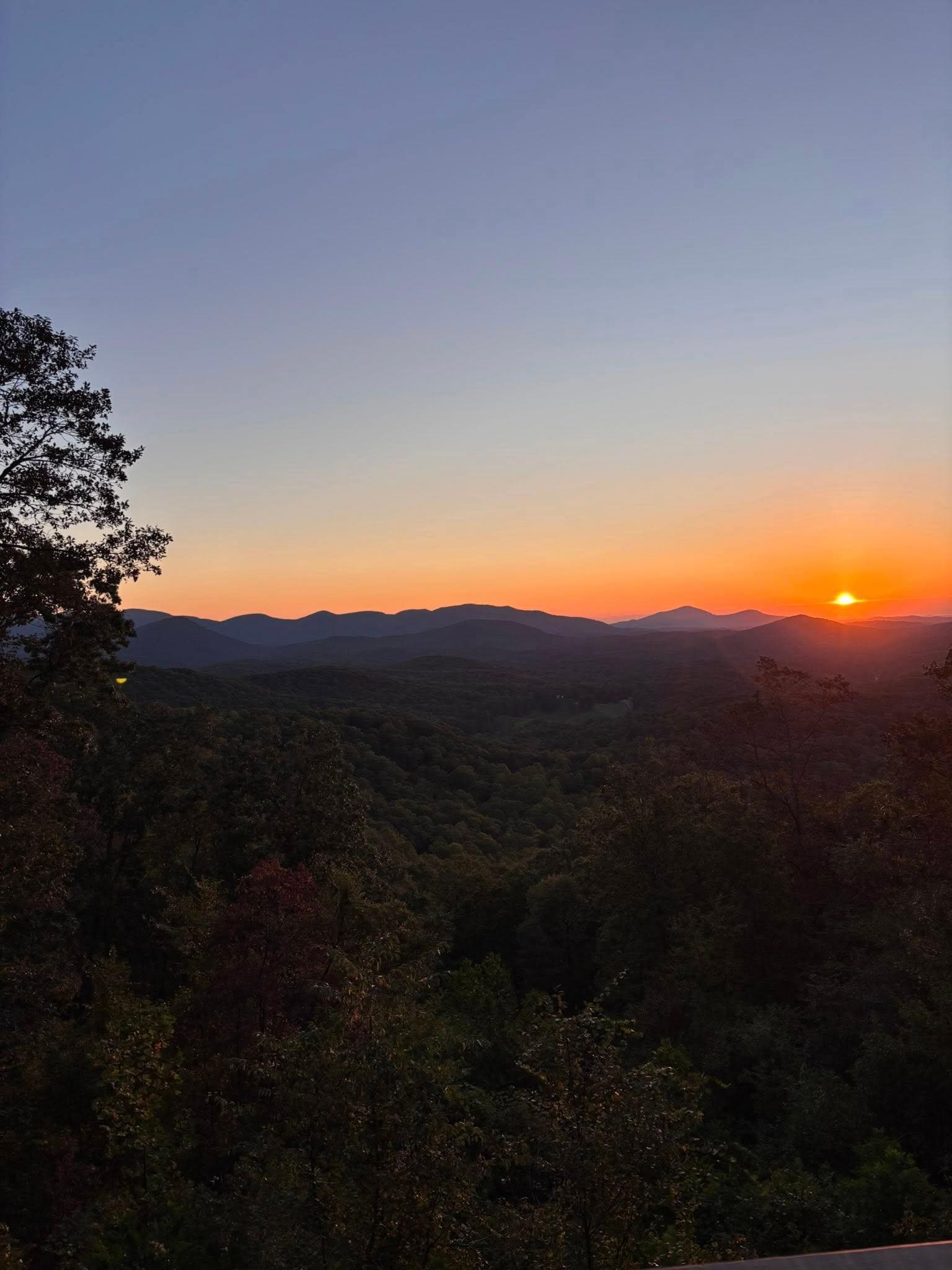 Sunrise view from the deck