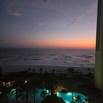 View from the balcony at night