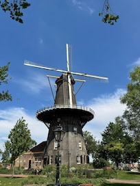 Windmill museum in Energie Park. You can go to the top. One bus stop away from the apartment.
