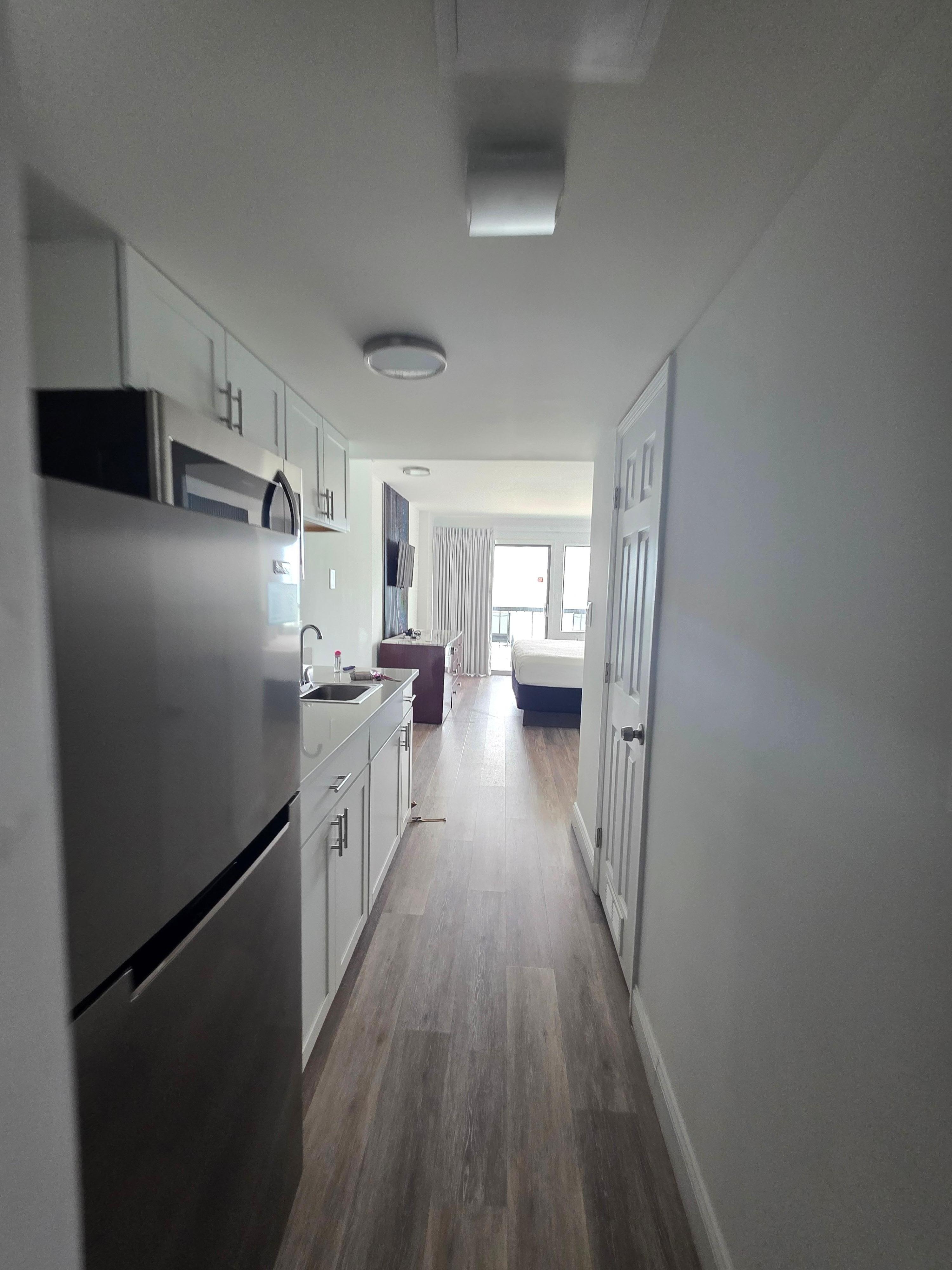 "Kitchenette" and hallway