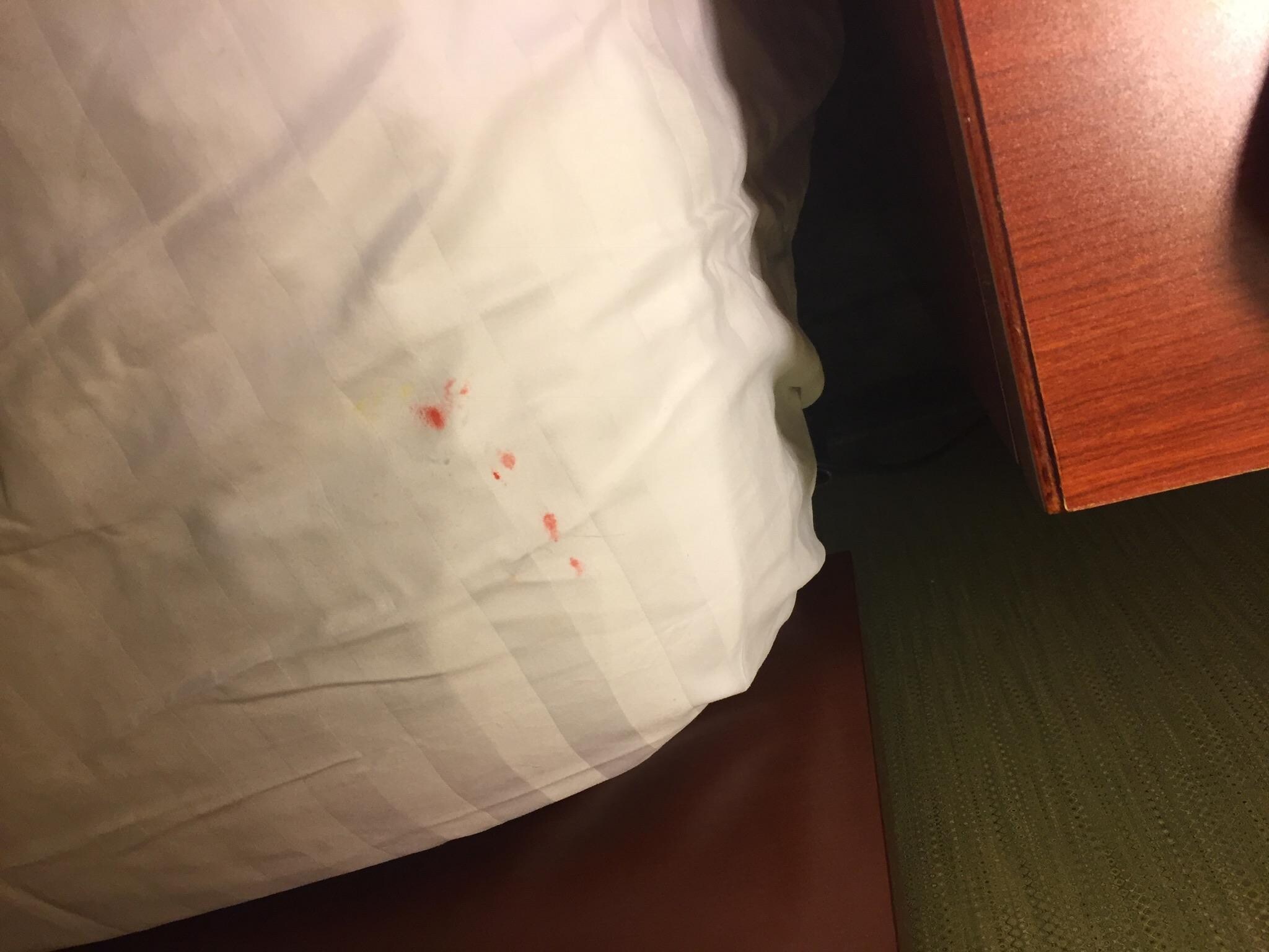 Dirty sheets when we checked in.