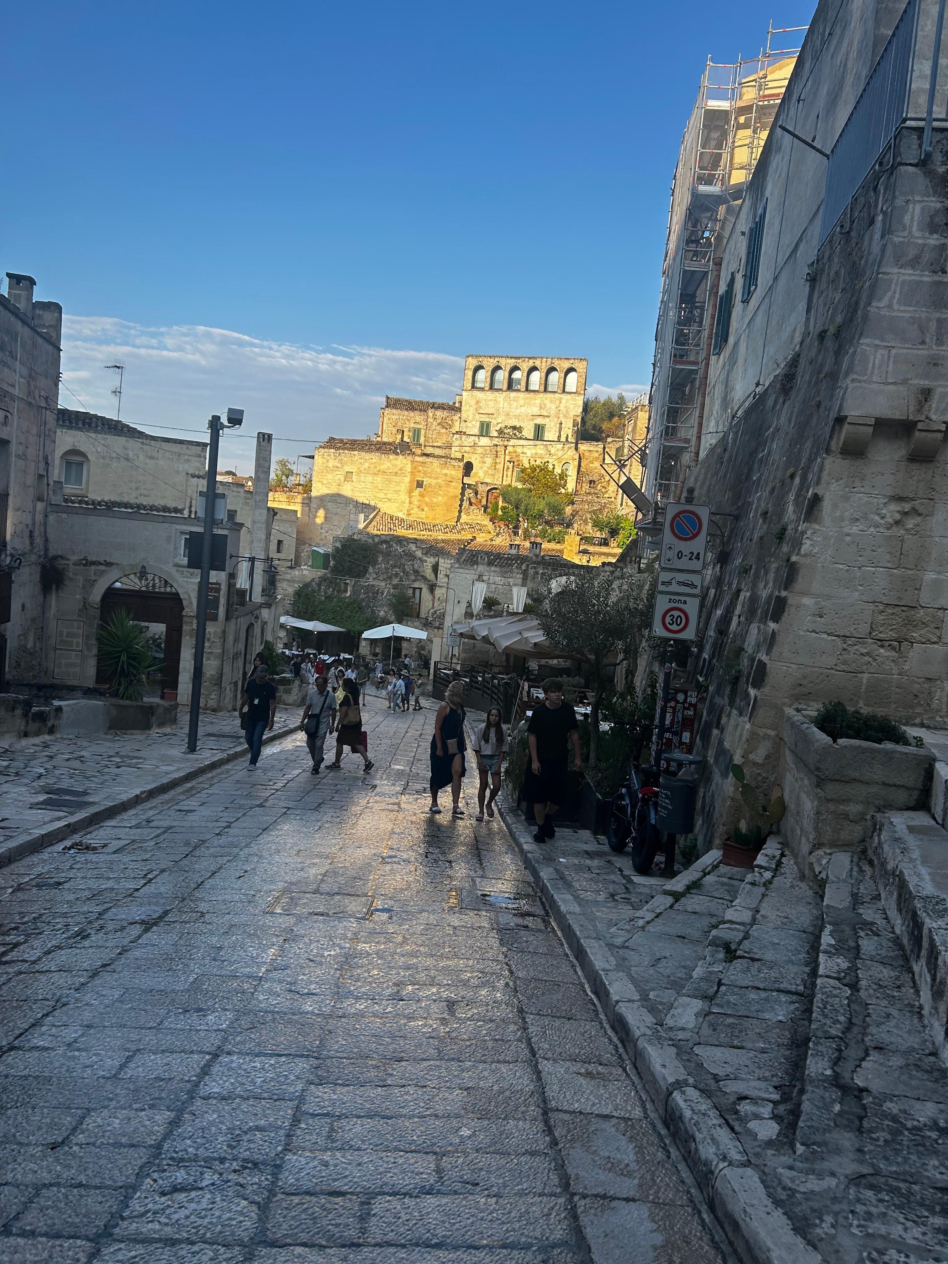 End of day in Matera